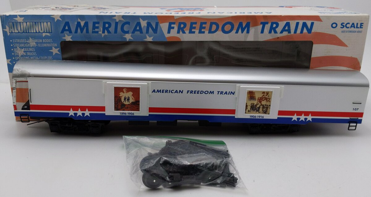 K-Line K4601-30107 O American Freedom Train Extruded Aluminum Display Car #107/Box