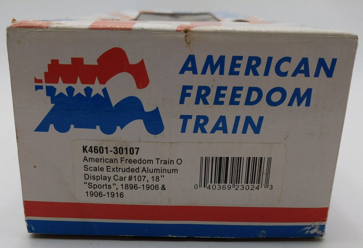 K-Line K4601-30107 O American Freedom Train Extruded Aluminum Display Car #107/Box