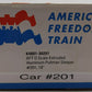 K-Line k4601-30201 O Gauge American Freedom Train 18" Pullman Sleeper #201 EX/Box