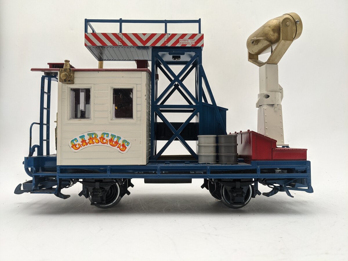 LGB 4049 G Scale Circus Operating Searchlight Car w/ Metal Wheels EX