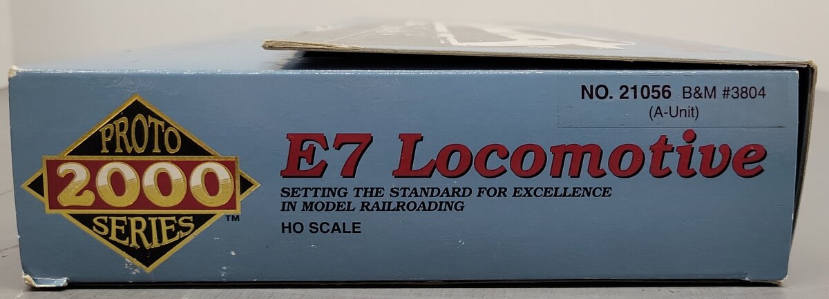 Proto 2000 21056 HO Scale Boston Maine (A unit) E7 Diesel Locomotive #3804 VG/Box