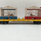 USA Trains G Gauge Circus Flatcar W/ 2 Cages VG