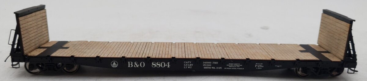 InterMountain 48753-07 HO Scale Baltimore & Ohio Bulkhead Flat Car #8804 EX/Box