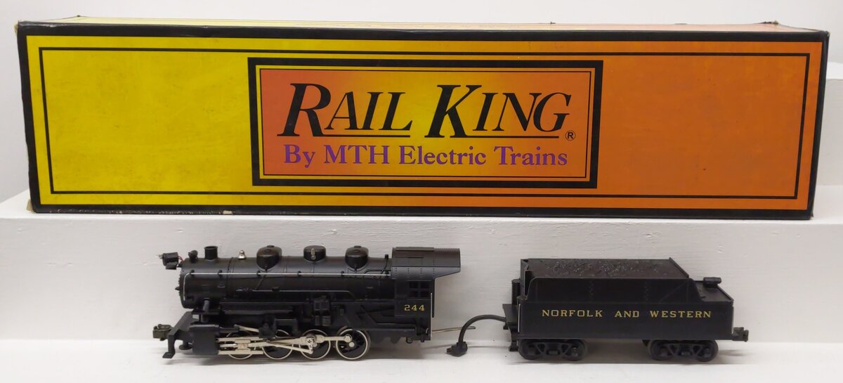 MTH 30-1111-1 O Gauge Norfolk and Western 0-8-0 Steam Locomotive & Tender w/PS1 EX/Box