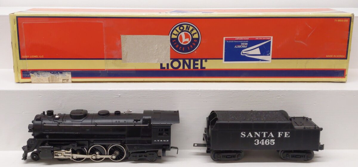 Lionel 6-18697 O Gauge Santa Fe 4-6-4 Steam Locomotive #3465 EX/Box