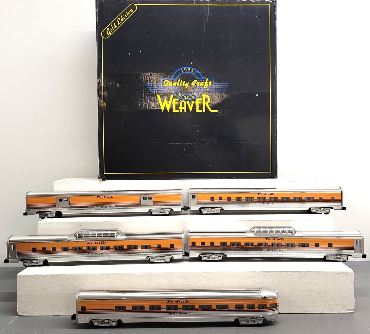 Weaver Denver & Rio Grande Western 5-Car Aluminum Passenger Car Set - 3 Rail EX/Box
