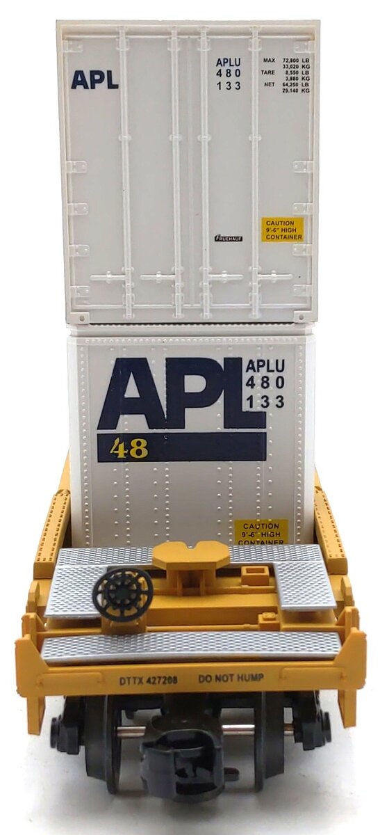 MTH 20-9501 O TTX Trailer Train Flatcar w/Husky Stack #427208 EX/Box