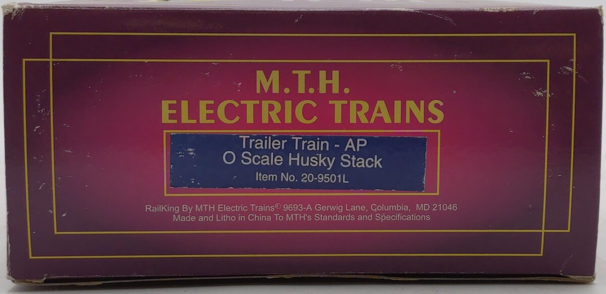 MTH 20-9501 O TTX Trailer Train Flatcar w/Husky Stack #427208 EX/Box