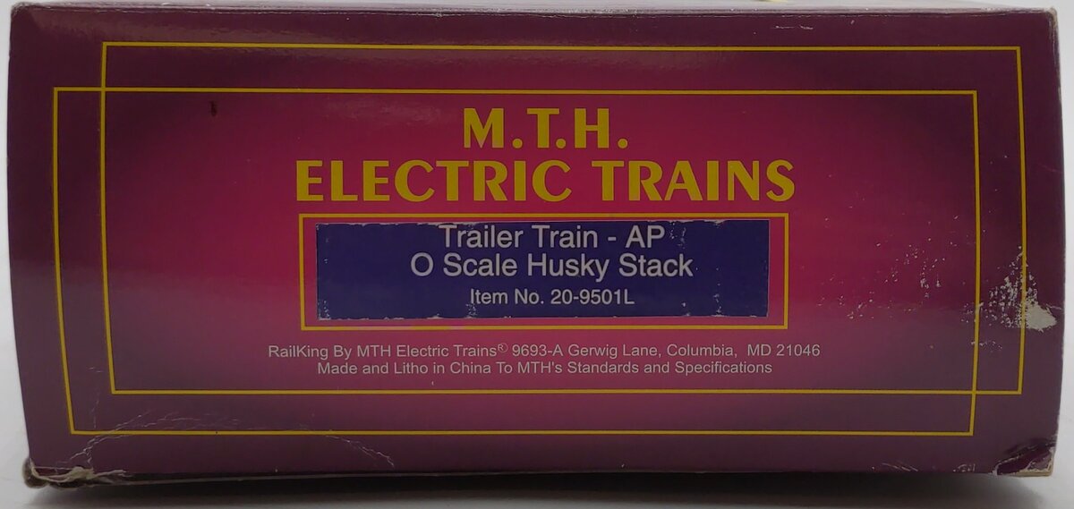 MTH 20-9501 O TTX Trailer Train Flatcar w/Husky Stack #427208 EX/Box