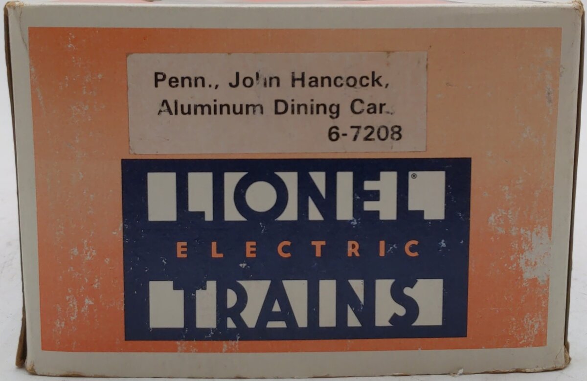 Lionel 6-7208 O Gauge Pennsylvania "John Hancock" Aluminum Dining Car EX/Box