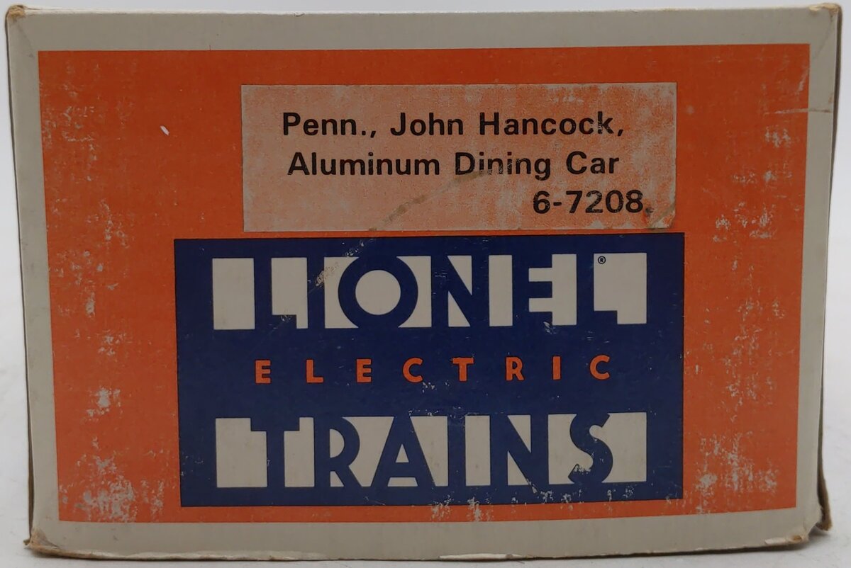 Lionel 6-7208 O Gauge Pennsylvania "John Hancock" Aluminum Dining Car EX/Box