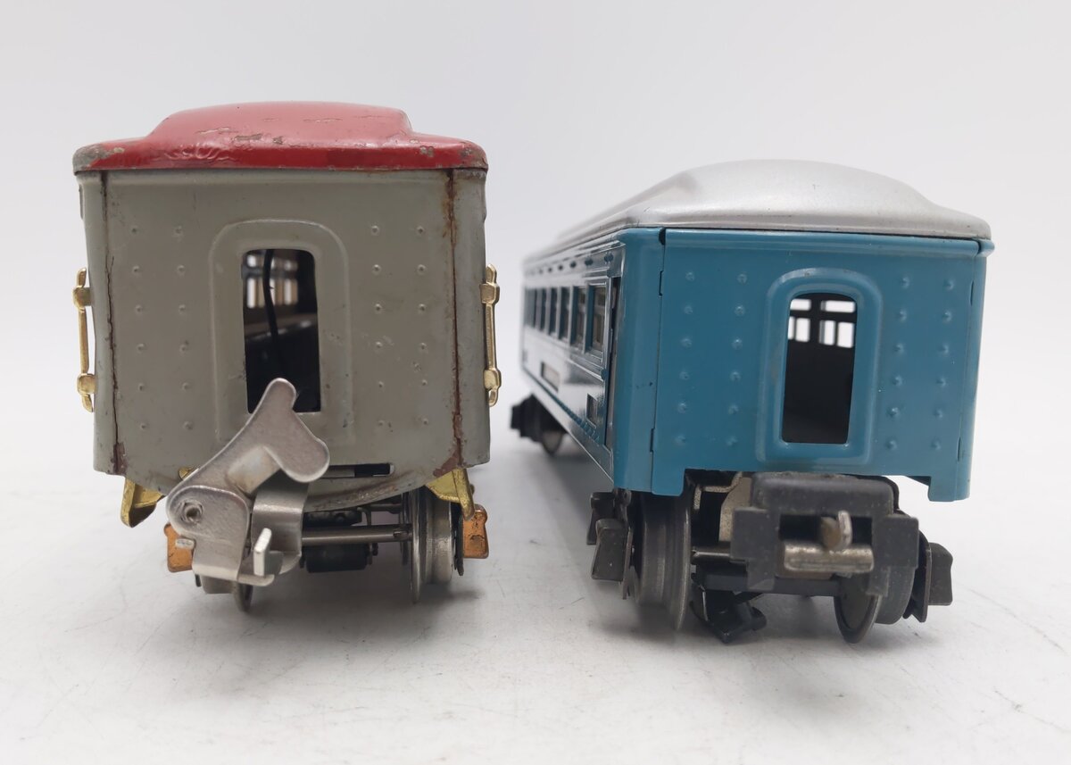 Lionel Vintage O Prewar Pullman & Observation Passenger Cars #2640 & #601 [2] EX