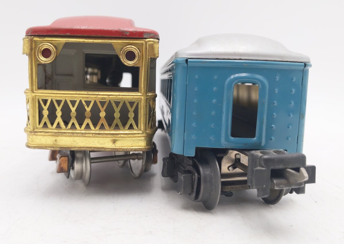 Lionel Vintage O Prewar Pullman & Observation Passenger Cars #2640 & #601 [2] EX