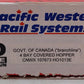 InterMountain 1013E HO Government of Canada 4-Bay Covered Hopper #107673 VG/Box