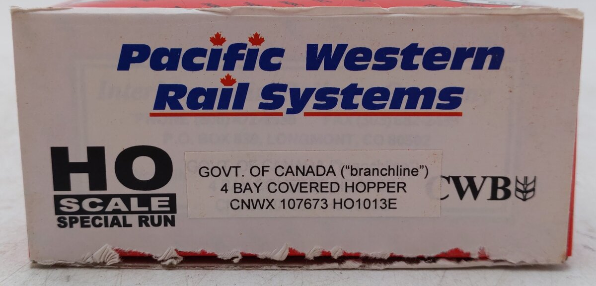 InterMountain 1013E HO Government of Canada 4-Bay Covered Hopper #107673 VG/Box