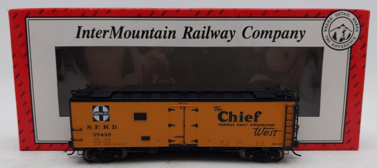 InterMountain 46116-04 HO Scale Santa Fe The Chief West Refrigerator Car #35428 EX/Box