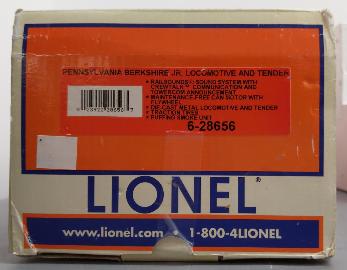 Lionel 6-28656 Pennsylvania 2-8-4 Berkshire Steam Locomotive & Tender #56 w RS EX/Box
