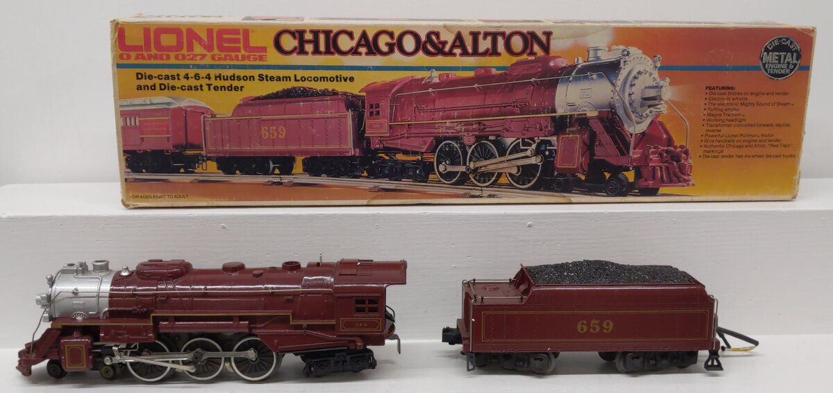 Lionel 6-8101 O Gauge Chicago & Alton 4-6-4 Diecast Steam Loco & Tender #659 EX/Box