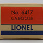 Lionel 6417 O Pennsylvania N5C Caboose w/o "NYC Zone"  #536417 - RARE EX/Box