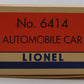 Lionel 6-29443 O Evans Auto Loader #6414 LN/Box