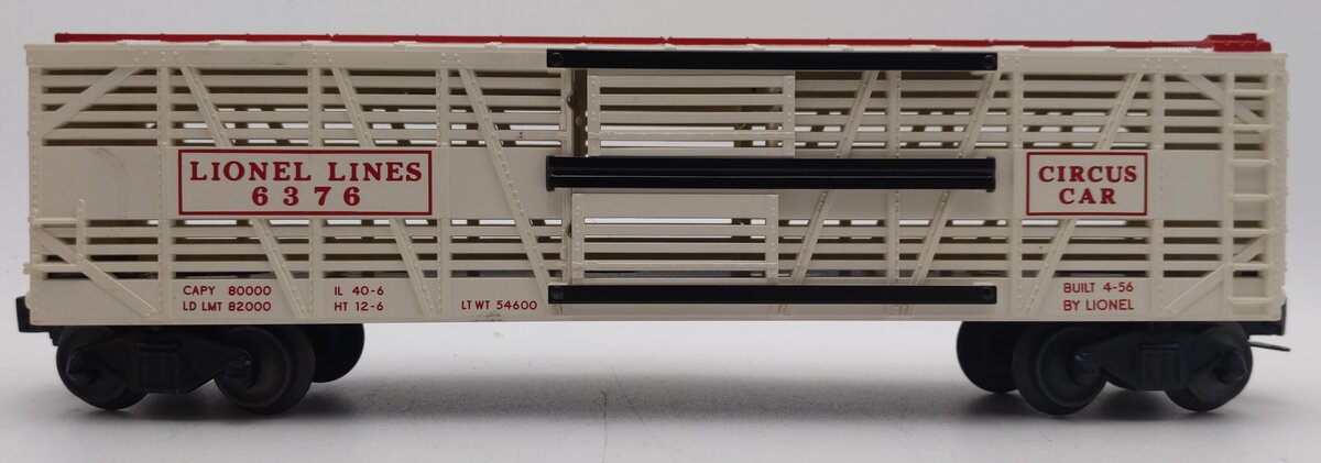 Lionel 6-19557 O Gauge Postwar Celebration Series Circus Stock Car #6376 EX/Box