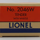 Lionel Modern 2046W O Lionel Lines Whistle Tender EX/Box