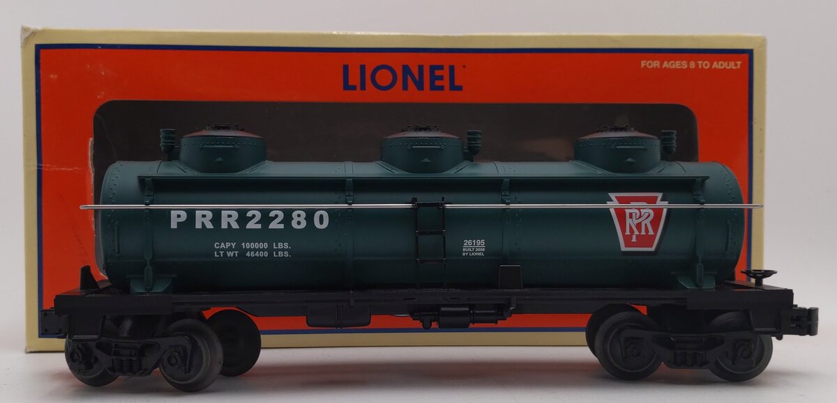 Lionel 6-26195 O Gauge Pennsylvania Triple Dome Tank Car #2280 LN/Box