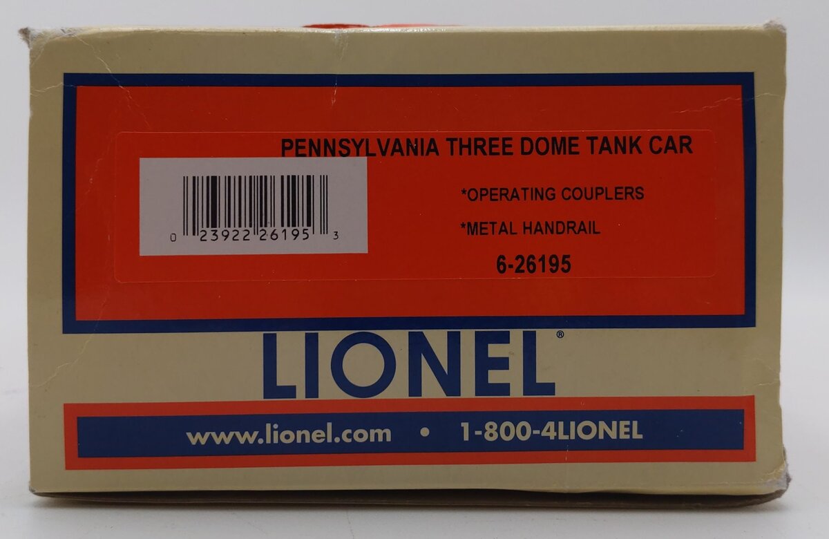 Lionel 6-26195 O Gauge Pennsylvania Triple Dome Tank Car #2280 LN/Box