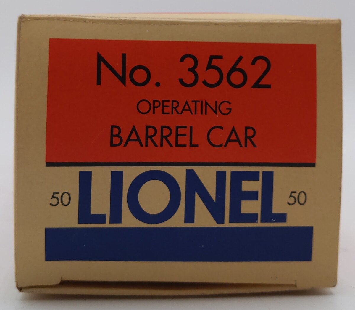 Lionel 3562-50 O Yellow AT&SF Operating Barrel Car EX/Box