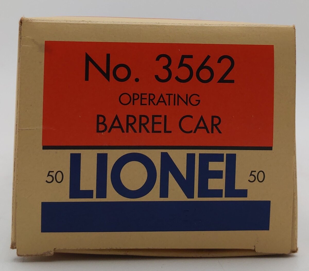 Lionel 3562-50 O Yellow AT&SF Operating Barrel Car EX/Box