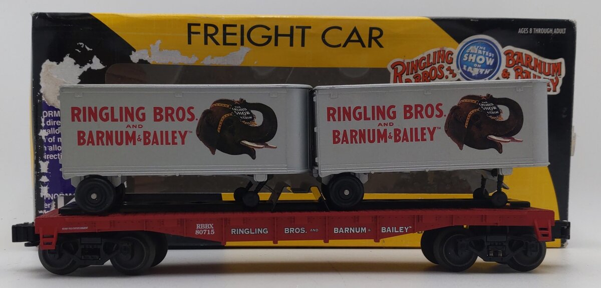 Lionel 6-21471 Ringling Bros Flatcar w/2 Trailer EX/Box