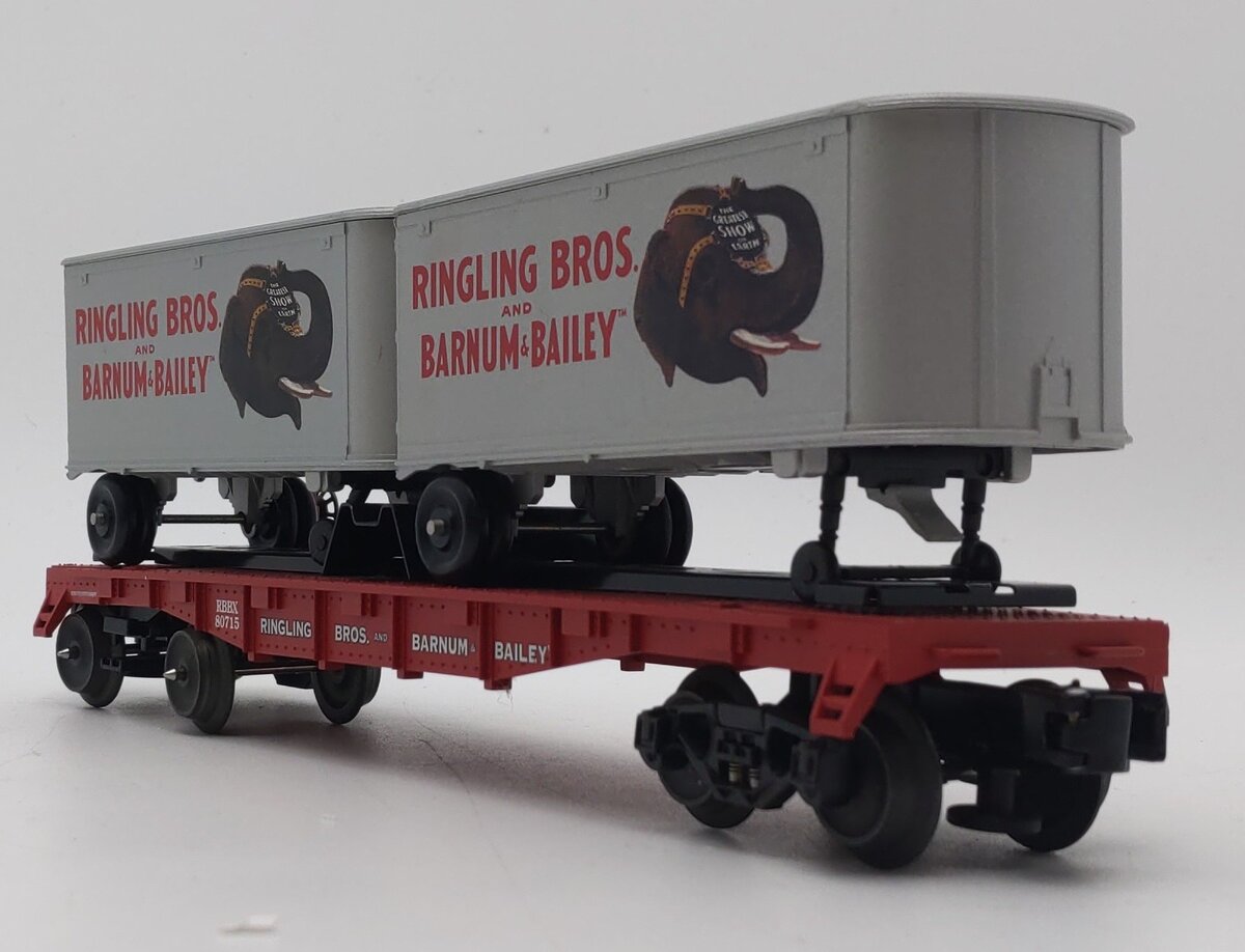 Lionel 6-21471 Ringling Bros Flatcar w/2 Trailer EX/Box