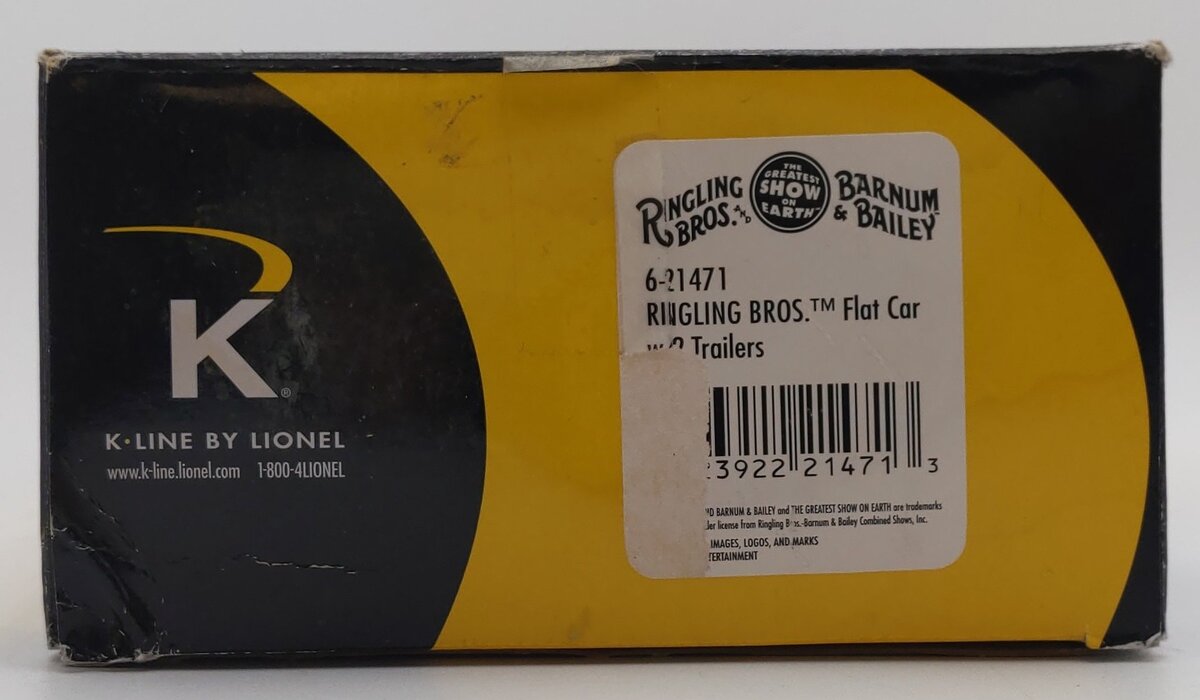 Lionel 6-21471 Ringling Bros Flatcar w/2 Trailer EX/Box