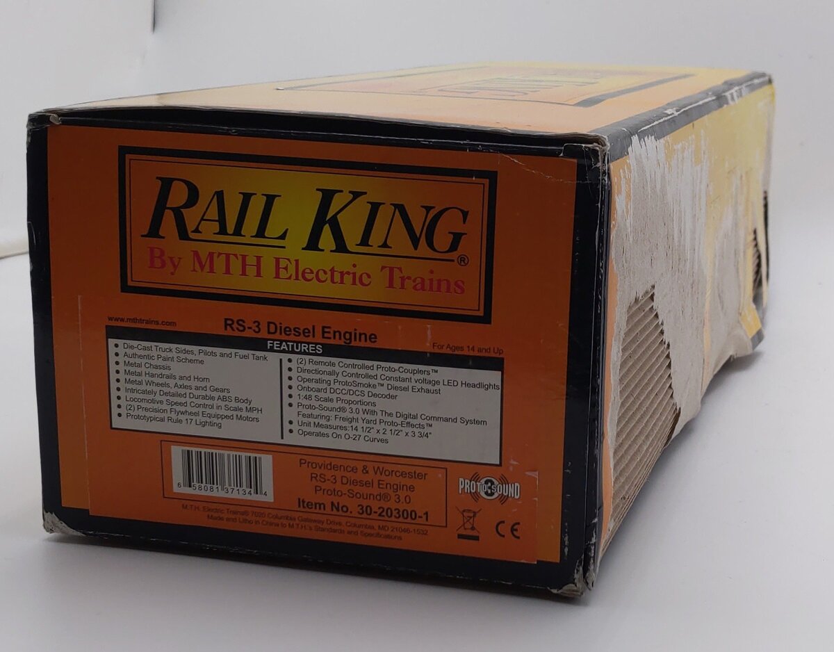 MTH 30-203001 Providence & Worcester RS-3 Diesel Engine w/PS 3.0 #1601 EX/Box
