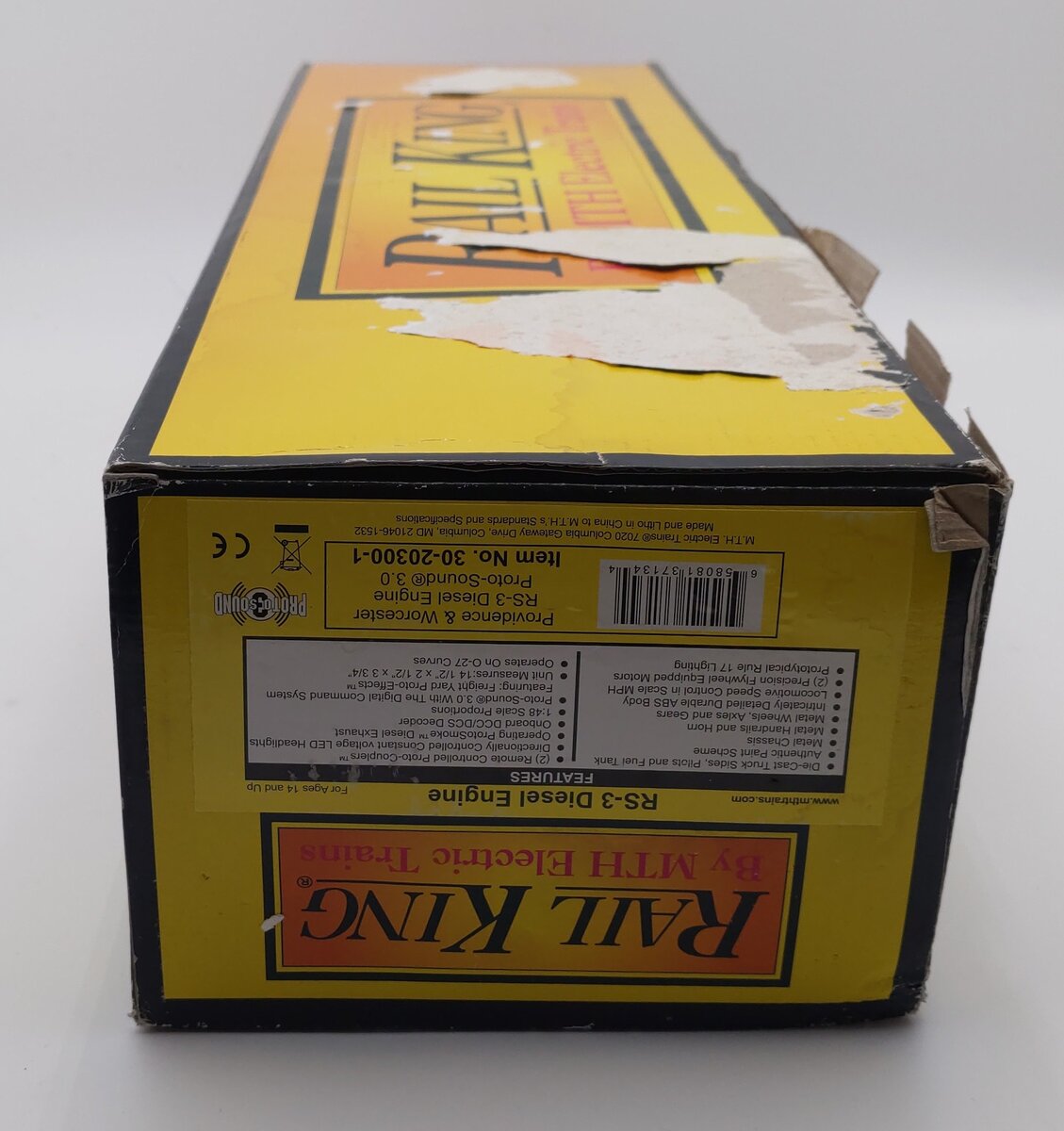 MTH 30-203001 Providence & Worcester RS-3 Diesel Engine w/PS 3.0 #1601 EX/Box