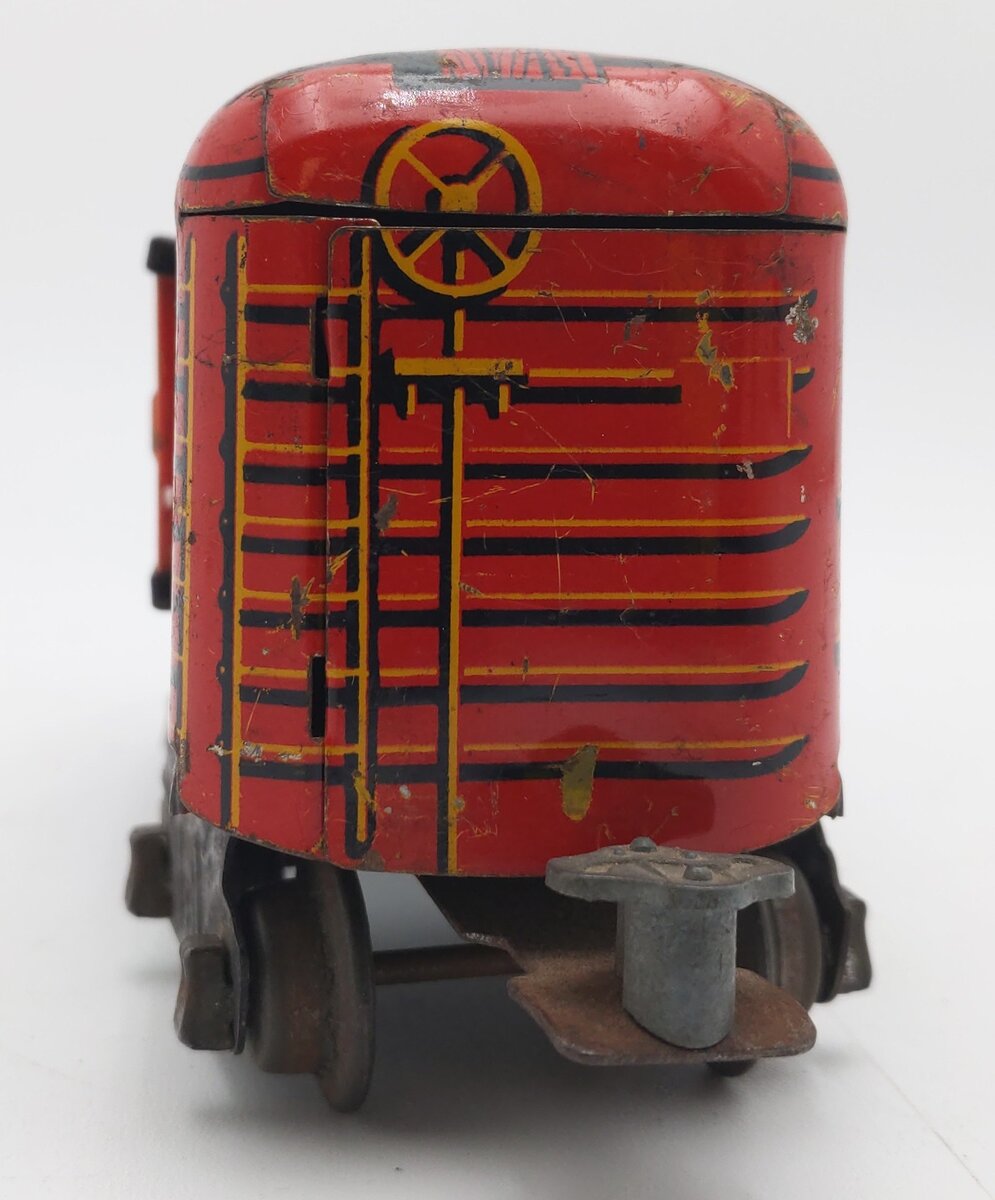 Marx O Gauge Prewar Baltimore & Ohio Red Tinplate Boxcar #384299 VG