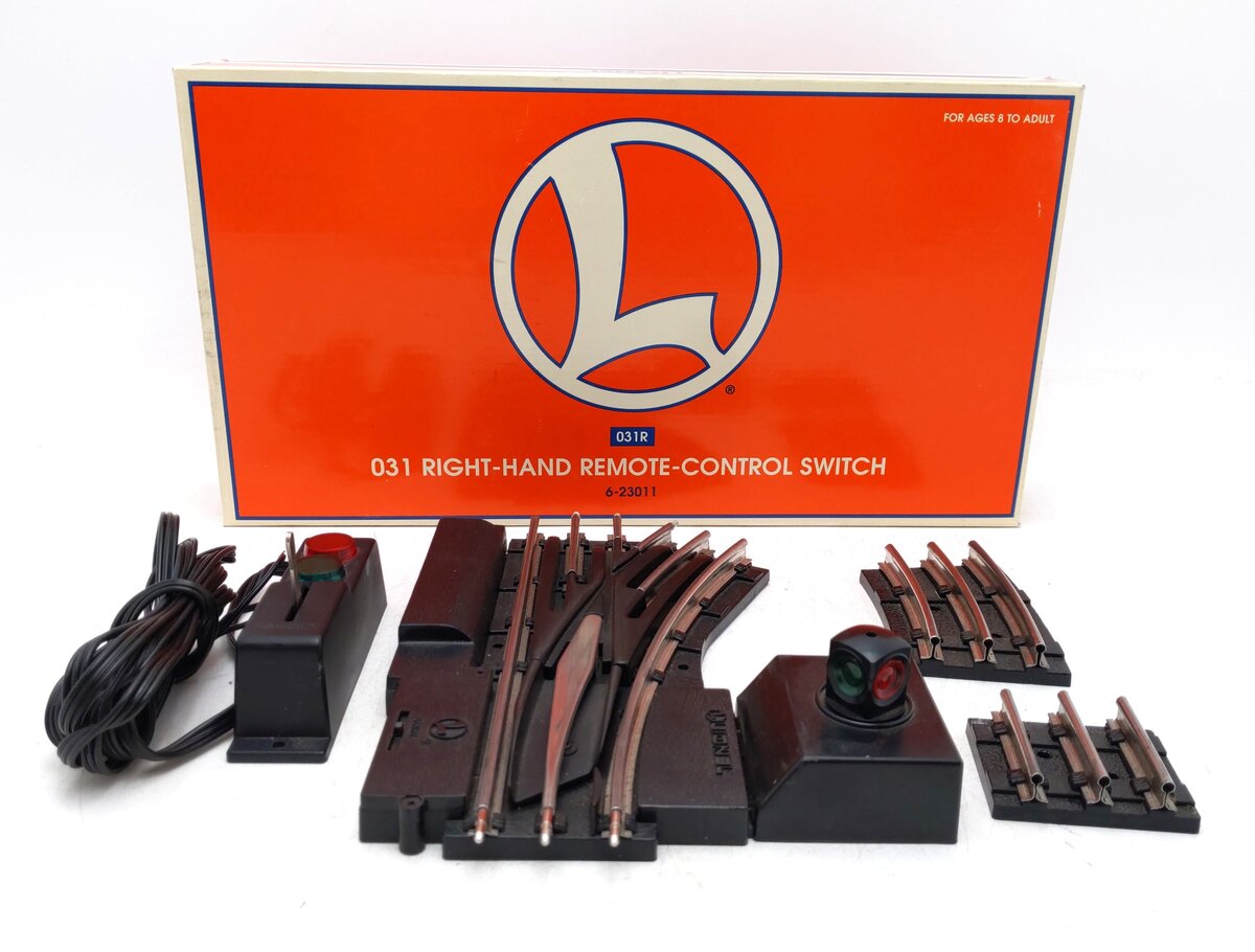 Lionel 6-23011 O O31 Right Hand Remote Control Switch Turnout EX/Box