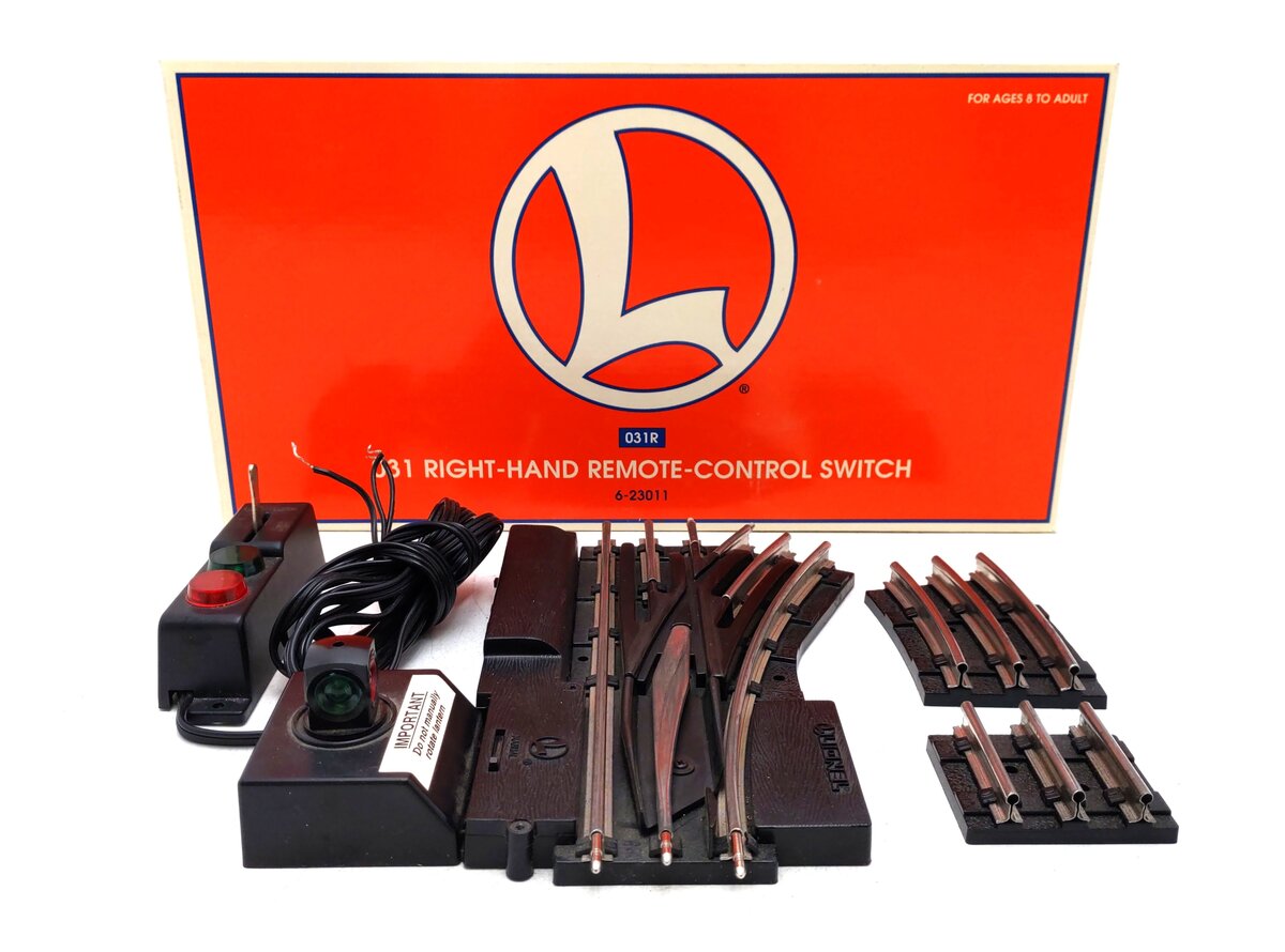 Lionel 6-23011 O O31 Right Hand Remote Control Switch Turnout EX/Box