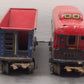 Marx Prewar O Gauge Tin Plate Freight Cars #554,552G,556,553 [4] VG