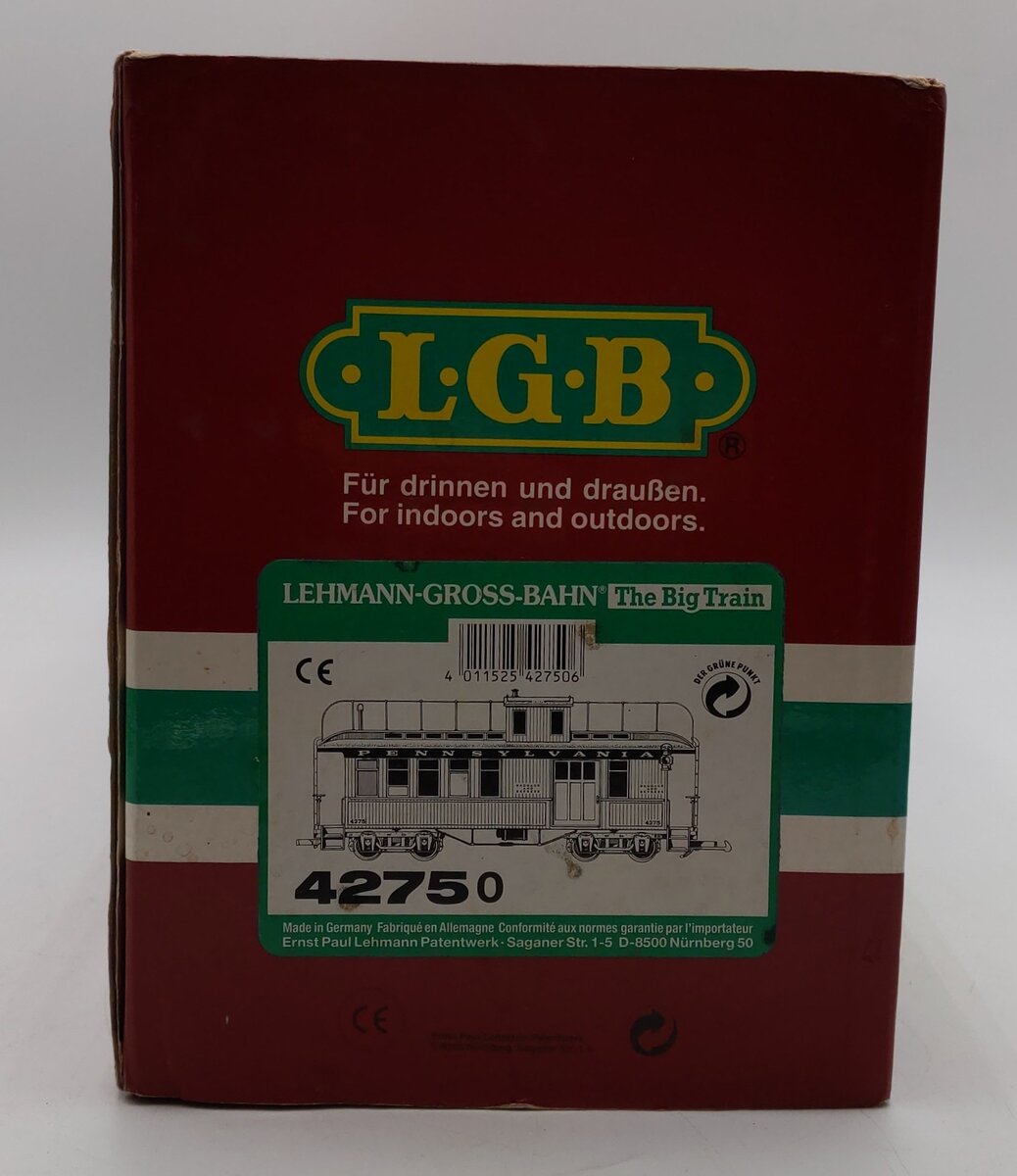 LGB 42750 G Scale Pennsylvania Combine Caboose EX/Box