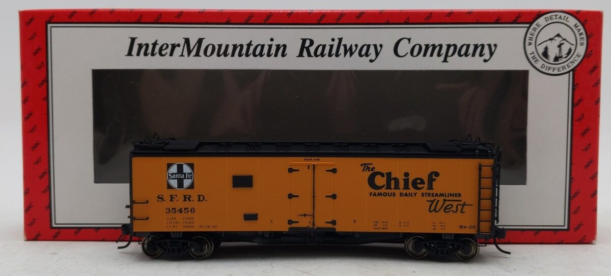 InterMountain 46116-07 HO Scale Santa Fe The Chief West Refrigerator Car #35456 EX/Box