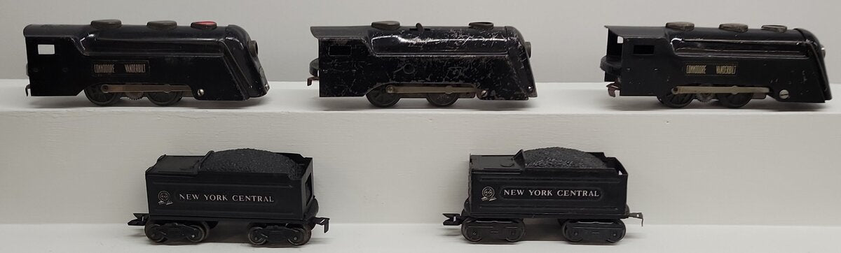 Marx Prewar O Gauge Steam/Windup Locomotives & Tenders [5] VG