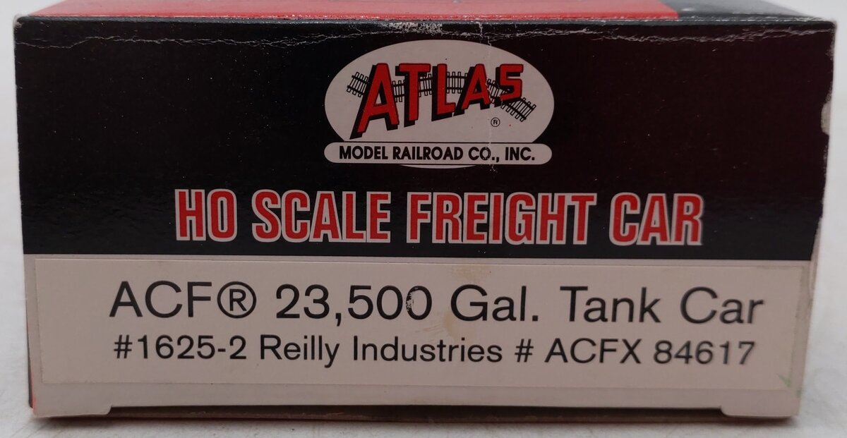 Atlas 1625-2 HO Scale Reilly Industries ACF 23,500 Gallon Tank Car #84617 EX/Box