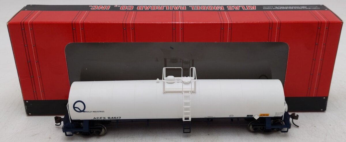 Atlas 1625-2 HO Scale Reilly Industries ACF 23,500 Gallon Tank Car #84617 EX/Box