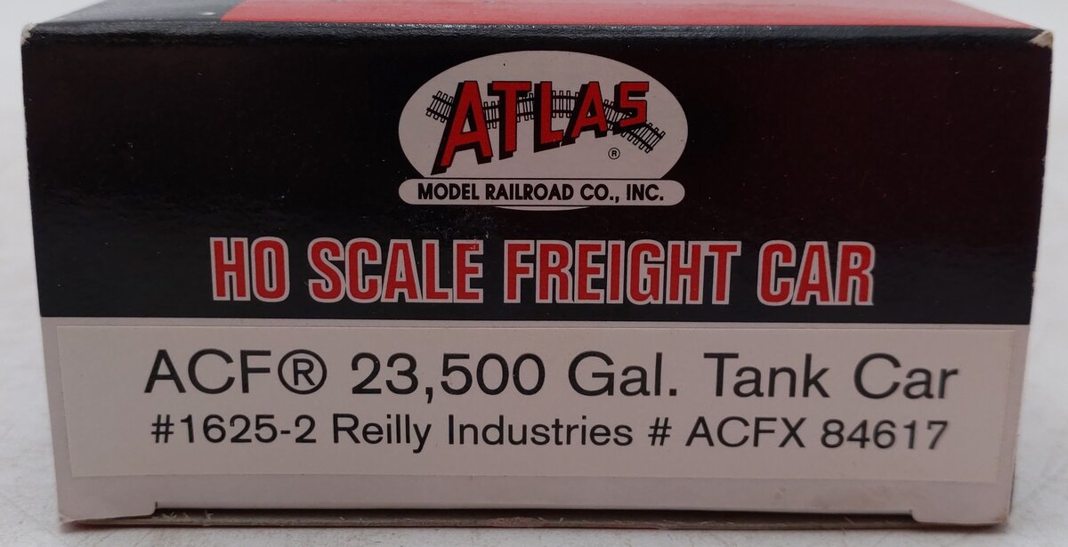 Atlas 1625-2 HO Scale Reilly Industries ACF 23,500 Gallon Tank Car #84617 EX/Box