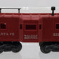 Marx 2225 Vintage O Gauge Postwar Atchison Topeka Santa Fe Bay Window Caboose VG