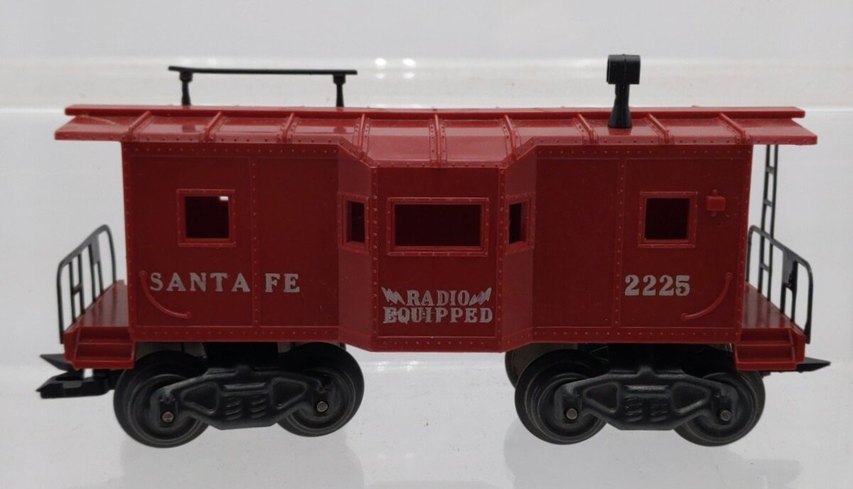 Marx 2225 Vintage O Gauge Postwar Atchison Topeka Santa Fe Bay Window Caboose VG