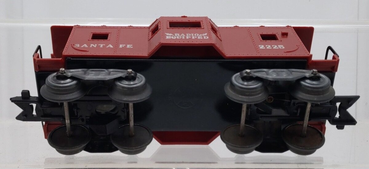 Marx 2225 Vintage O Gauge Postwar Atchison Topeka Santa Fe Bay Window Caboose VG