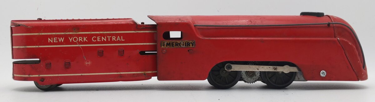 Marx 635 Vintage O Gauge NYC 'The Mercury' Steam Locomotive And Tender VG