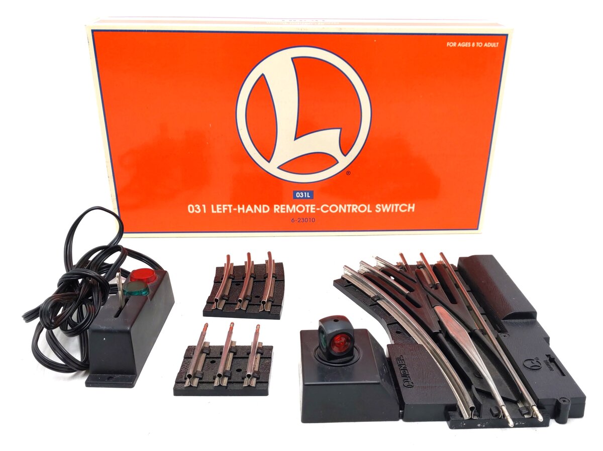Lionel 6-23010 O Gauge O-31 Left Hand Remote Control Switch Turnout EX/Box